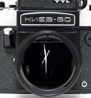 Kiev 60 with torn shutter